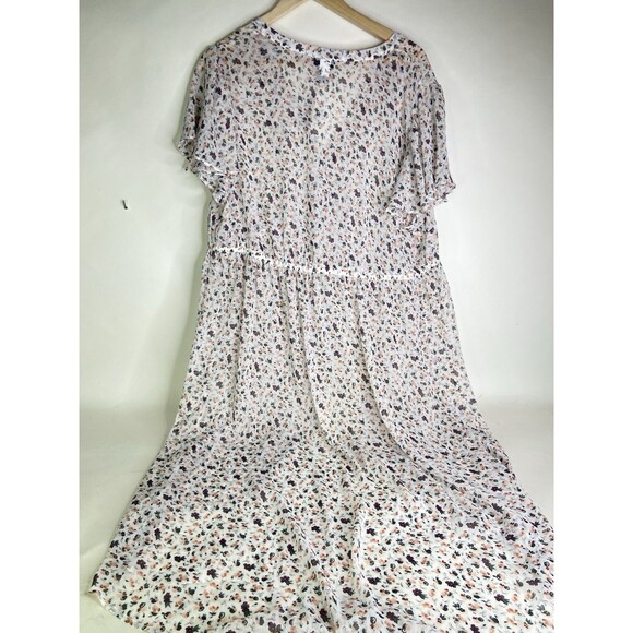 Torrid Ditsy Floral Chiffon Hi-Low Split Maxi Tunic Top Womens Plus Size 2 2X - Picture 2 of 6